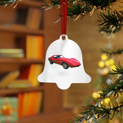 Your Car on a metal Christmas ornament