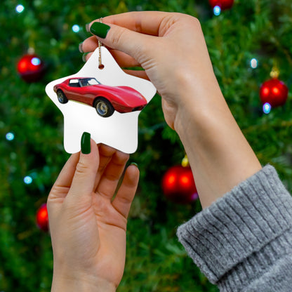 Your Car on a ceramic Christmas ornament