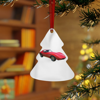 Your Car on a metal Christmas ornament