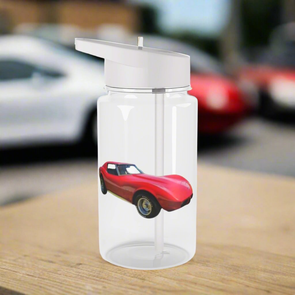 Your car on a water bottle